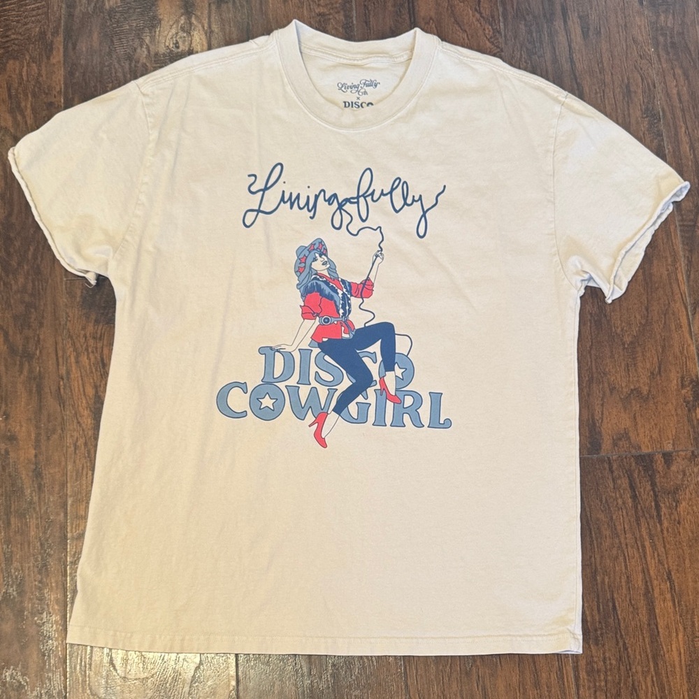 Living Fully x Disco Cowgirl shirt